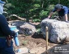 조경공사현장 조경석시공 