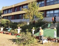 관공서 학교수목전지 작업 현장