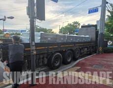 보도블럭포장 투수블럭시공 작업 현장